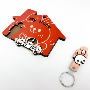 Décoration de carnet personnel, cadeaux de la Saint-Valentin, supports de sublimation personnalisés, <span class=keywords><strong>porte</strong></span>-clés en MDF - Product Image 2