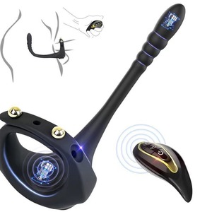 2026 nuovo telecomando in <span class=keywords><strong>Silicone</strong></span> triplo anello vibrante con perline anali vibratore per uomo sesso maschile giocattolo prodotto - Product Image 1