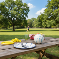 Assiettes en papier jetables Oasis écologiques, compostables, biodégradables, résistantes à l'eau et aux huiles, couleur personnalisée, pour fêtes et desserts