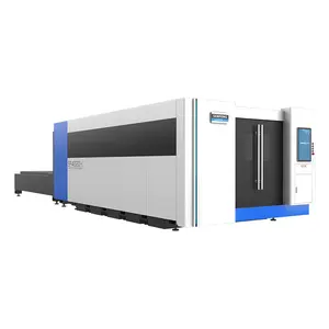 Senfeng High Power Exchange Platform 8kw 12kw 15kw 30kw Fiber Lasersnijmachine Voor Het Snijden Van Middelgrote En Dikke Metalen Platen