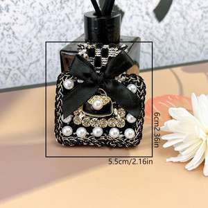 Haut de gamme pour patch bouteille de <span class=keywords><strong>parfum</strong></span> Corsage Coat Niche Accessoires Nouveau Noir Blanc et <span class=keywords><strong>Rose</strong></span> Tissu PATCHavec Perle Bowknot Perle - Product Image 6