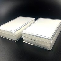 Boîte de présentation en pierre acrylique transparent de taille personnalisée Boîte de rangement pour perles et bijoux Boîte conteneur en diamant avec éponge noire et blanche