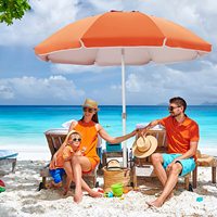 Promotionnel pas cher personnalisé moderne orange vintage pliable ricard algida plage auvent tente parasol à vendre
