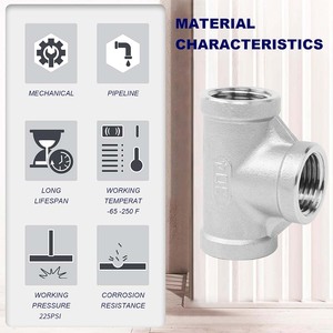 Bán nóng vệ sinh thép không gỉ SS304 cấp thực phẩm kim loại mới t loại bằng TEE 3 cách Hàn ngắn TEE Ống phù hợp tối thiểu 1 mảnh - Product Image 3