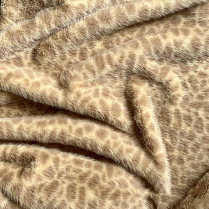Tela de Piel Sintética de Lujo con Estampado de Visón Dorado, Material de Felpa de Pelo Alto y Bajo con Rayas de Gato y Tigre para Juguetes, Ropa, Bufandas, Pantuflas y Manualidades - Product Image 6