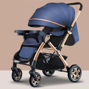 Poussette pliable pour bébé avec siège inclinable, tout temps, <span class=keywords><strong>guidon</strong></span> à pousser bidirectionnel, landau pour bébé avec 4 roues en caoutchouc amortissant les chocs - Product Image 5