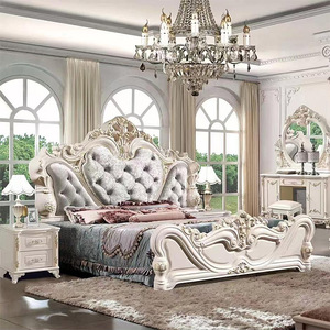 Ensemble de meubles de <span class=keywords><strong>chambre</strong></span> à coucher de luxe européen Royal Cali King Size, en verre italien moderne, grand ensemble de <span class=keywords><strong>chambre</strong></span> à coucher complet pour filles - Product Image 3