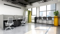 Bureau fixe ergonomique moderne Poste de travail industriel nouvellement conçu Tiroirs intégrés pour la maison, les affaires et le bureau