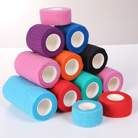 Bande de contention élastique auto-adhésive non tissée extensible pour la protection sportive, soutien du poignet, de la cheville et du genou, utilisation en extérieur, en rouleau