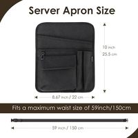 Tablier de service personnalisé avec logo et taille ajustables pour serveuses de restaurant, hôtel, bar, avec poches et ceinture réglable