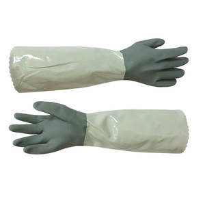 Meiji gözyaşı geçirmez kullanımlık temizlik ekstra uzun eldiven mutfak ev tam kol koruma su geçirmez sıcak tutmak PVC eldiven - Product Image 2