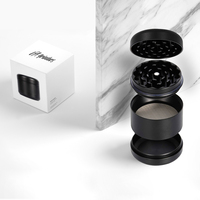 Pas de quantité minimale de commande en gros 55MM 4 couches accessoires pour fumeurs Logo personnalisé broyeur d'herbes en métal