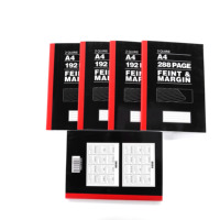 Carnet de comptabilité A4 (206 x 291 mm) à reliure cousue avec ruban rouge, épaisseur moyenne, 3 ou 2 cahiers, personnalisable – Vente Flash