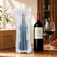 Sac à colonnes d'air gonflable imperméable à 7 colonnes pour bouteille de vin de 750 ml |   Emballage de protection antichoc et écologique de 32 cm de hauteur