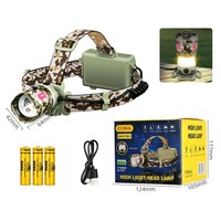 Linterna Frontal Recargable para Caza y Pesca Nocturna, con Zoom, Largo Alcance, de Aluminio, LED Blanco de Emergencia, 20W, Tipo-C