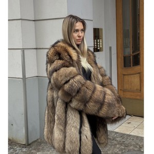 RXFurs Estilo Moderno, Precio Económico en China, Últimos Diseños de Abrigos de Piel de Zorro Auténtica, <span class=keywords><strong>Chaqueta</strong></span> de Piel de Invierno de Lujo para <span class=keywords><strong>Mujer</strong></span> - Product Image 4