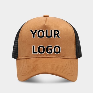 Trucker Mũ Chất Lượng Cao Trống 5 Máy Bay Snapback Cap Da Vá Đồng Bằng Lưới Trucker Hat Cho Nam Giới - Product Image 4