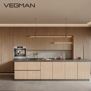 Armadi da <span class=keywords><strong>cucina</strong></span> con finitura in melamina opaco di lusso moderno per la casa e la <span class=keywords><strong>cucina</strong></span> in stile appartamento individuali - Product Image 2