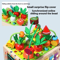 6 en 1 Montessori Education Wood Activity Cube Jouets éducatifs pour les tout-petits avec Xylophone Carrot Harvest
