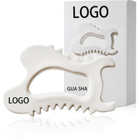 Outil de massage corporel en céramique Gua Sha avec logo personnalisé, outil de lifting du visage et du corps coréen, soulagement musculaire, planche de massage, drainage lymphatique