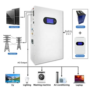 ระบบแบตเตอรี่สำรองพลังงานแสงอาทิตย์สำหรับบ้านแบบติดผนัง พรีเมียม 48V200AH 10KWH ไฮบริดกริด ออลอินวัน พร้อมอินเวอร์เตอร์ในตัว LiFePO4 - Product Image 2