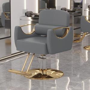 Chaise de barbier professionnelle réglable en cuir synthétique pour coiffeurs, salons, salles de séjour et hôtels - Product Image 3