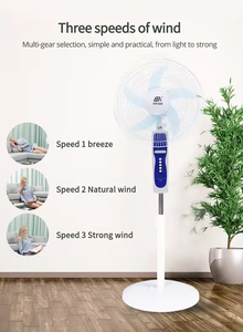 China Manufacturers Solar Rechargeable Fan with <b>Bulbs</b> USB Output 12000mAh <b>Battery</b> 6-12 Hours Runtime 16-Inch Solar Stand Fan - Product Image 5