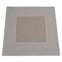 Serviette en tissu gaufré bicolore, bordure nid d'abeille taupe avec centre lisse, pour hôtel, restaurant, café, taille personnalisée