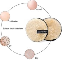 Éponge de nettoyage ronde en coton épais de haute qualité, écologique, pour le visage, le fond de teint, le maquillage, lavable, tampon démaquillant