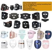Nouveautés Masque facial en silicone 400 LEDS Soin de la peau du visage Masques de beauté LED pour le visage Masque de luminothérapie rouge LED pour le visage