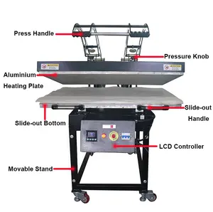 Novo produto 80X100CM Máquina manual de prensa térmica por sublimação de grande formato