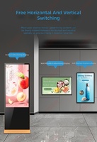 Kiosque publicitaire vertical sur pied avec écran tactile infrarouge double face haute définition 4K, affichage intelligent pour l'information en magasin