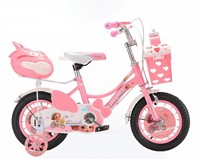 Vente en gros UNIQUEMENT B2B – Vélo pour fille en forme de cœur rose, 12-16-20 pouces, prix d'usine, adorable poussette pour bébé
