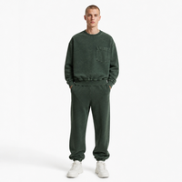 Sweat-shirt à col rond avec poche poitrine, pull décontracté style streetwear, commande en gros, vêtements pour hommes, modèle vierge en stock