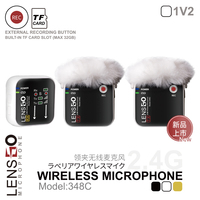 LENSGO 348C Senza Fili Microfono Lavalier microfono per la Macchina Fotografica DSLR smartphone Computure registrazione Dal Vivo In Studio