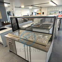 Table de Préparation Réfrigérée pour Salades et Pizzas à Température Unique avec Refroidissement par Air, Équipement de Bar à Salades Professionnel – Promotion