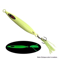 Leurre de pêche en mer lumineux à haute luminosité, durable, en plaque de fer au plomb, avec hameçons, pour poissons d'eau salée