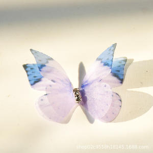 Groothandel Diy Handgemaakte Gaasstof 3d Vlinder Haaraccessoires Charme Ketting En Hoofdband Fabriekslevering - Product Image 5