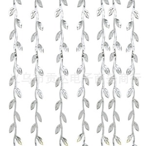 Bandes de feuilles artificielles vertes, lianes décoratives, matériau artisanal DIY, moulage par injection de tissu ZT24070201 - Product Image 2