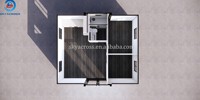 Maison préfabriquée modulaire en acier avec terrasse et balcon, cabane moderne écologique de luxe portable pour villa de vacances ou vie à la ferme