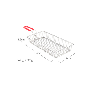 מסננות ומסננות מלבניות נירוסטה שאינן נדבקות, ידידותיות לסביבה, עם ידית נגד החלקה - Product Image 3