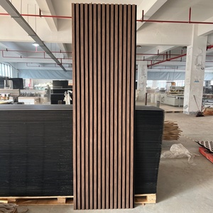 แผ่นอะคูสติกไม้กันน้ำ WYC รุ่นพัฒนา แผ่นดูดซับเสียงทันสมัยขายดีที่สุด สำหรับห้องนั่งเล่น ห้องนอน โรงแรม - Product Image 1