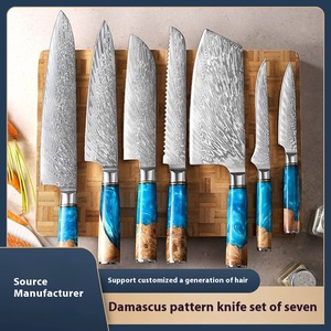 Damascus mô hình 9cr18 thép không gỉ đầu bếp dao đặt qua biên giới dùng một lần cá dao với nhựa xử lý - Product Image 2