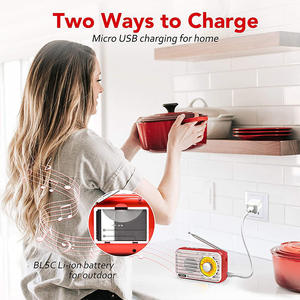 Radio R922 con antena, carga portátil, FM AM de doble banda, entrada para auriculares y tarjeta, altavoz pequeño para personas mayores - Product Image 5