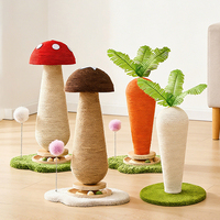 Vente en gros usine : Griffoir moderne pour chat avec sisal, structure d'escalade en forme de cocotier, champignon, carotte et gourde