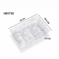 Wegwerp stapelbare plastic cupcake doosje 6-delige verpakking voedsel PET transparant cake voedselverpakking
