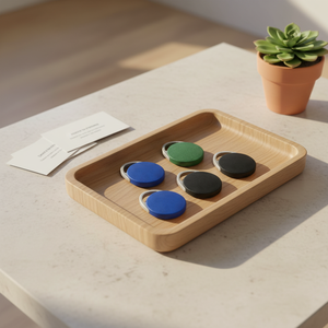Porte-clés NFC ronds en métal, noir, vert, bleu, en ABS, avec puce RFID pour cartes de contrôle d'accès - Product Image 3