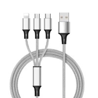 Dropshipping Shopify Fulfillment Products 2025 Portable 3-en-1 Fast Charge Multi Charger Data Cable For All Mobile Phone