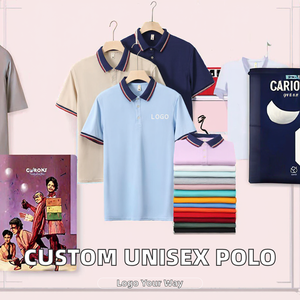 Vente en gros de vêtements de golf unisexes décontractés, anti-rides, en tricot compressé, avec broderie professionnelle, impression numérique, imprimé animal, teint uni et vierges - Product Image 2