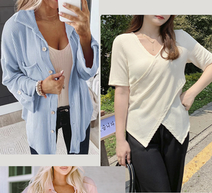 宽度135厘米涤纶氨纶棉蛇皮面料弹力扭绞条纹针织面料套装220g - Product Image 2